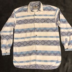 Aztec print vintage flannel button down
